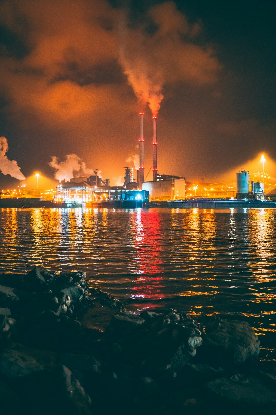 factory emitting smoke