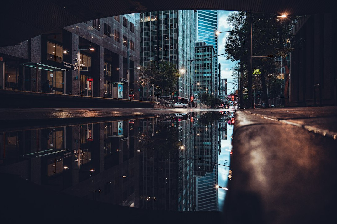 flooded city street