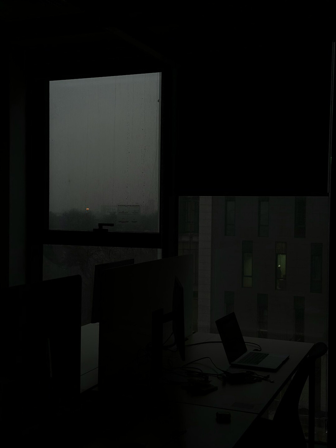 dark office meeting